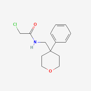 molecular formula C14H18ClNO2 B1418862 2-氯-N-[(4-苯氧杂环-4-基)甲基]乙酰胺 CAS No. 1210754-44-1