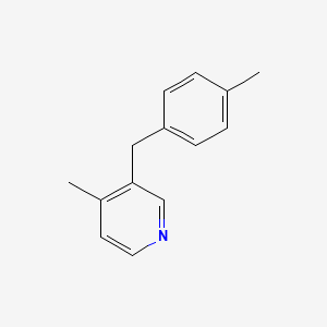 molecular formula C14H15N B14188659 Pyridine, 4-methyl-3-[(4-methylphenyl)methyl]- CAS No. 919508-21-7