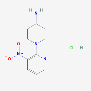 molecular formula C10H15ClN4O2 B1418867 1-(3-硝基吡啶-2-基)哌啶-4-胺盐酸盐 CAS No. 848498-92-0