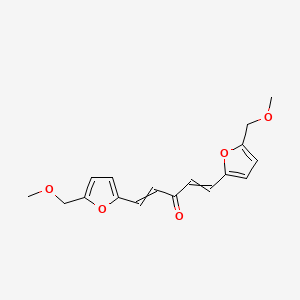 molecular formula C17H18O5 B14188673 1,5-Bis[5-(methoxymethyl)furan-2-yl]penta-1,4-dien-3-one CAS No. 850722-50-8