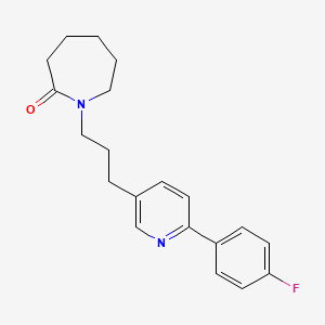 molecular formula C20H23FN2O B14188681 2H-Azepin-2-one, 1-[3-[6-(4-fluorophenyl)-3-pyridinyl]propyl]hexahydro- CAS No. 918145-80-9