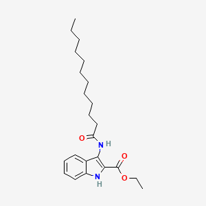 Ethyl 3-(dodecanoylamino)-1H-indole-2-carboxylate