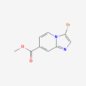 molecular formula C9H7BrN2O2 B1418870 3-溴咪唑并[1,2-A]吡啶-7-甲酸甲酯 CAS No. 342613-63-2