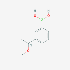 molecular formula C9H13BO3 B1418873 (3-(1-Methoxyethyl)phenyl)boronic acid CAS No. 1287753-32-5