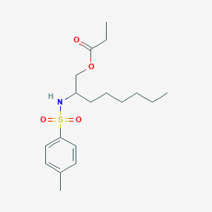 2-[(4-Methylbenzene-1-sulfonyl)amino]octyl propanoate