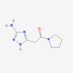 molecular formula C8H13N5O B1418875 3-[2-Oxo-2-(1-pyrrolidinyl)ethyl]-1H-1,2,4-triazol-5-amine CAS No. 921225-15-2