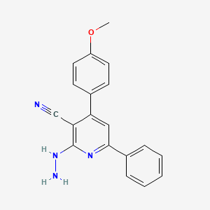 2-Hydrazinyl-4-(4-methoxyphenyl)-6-phenylpyridine-3-carbonitrile