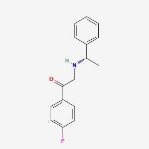 molecular formula C16H16FNO B14188763 1-(4-Fluorophenyl)-2-{[(1S)-1-phenylethyl]amino}ethan-1-one CAS No. 920803-93-6