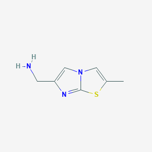 molecular formula C7H9N3S B1418877 1-(2-甲基咪唑并[2,1-B][1,3]噻唑-6-基)甲胺 CAS No. 518064-25-0