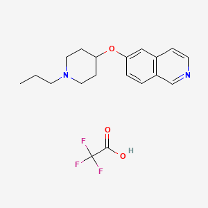 molecular formula C19H23F3N2O3 B14188775 6-(1-Propylpiperidin-4-yl)oxyisoquinoline;2,2,2-trifluoroacetic acid CAS No. 918489-60-8