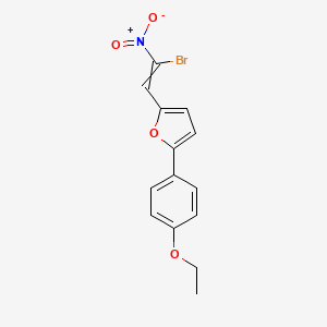 molecular formula C14H12BrNO4 B14188781 2-(2-Bromo-2-nitroethenyl)-5-(4-ethoxyphenyl)furan CAS No. 918429-27-3