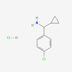 molecular formula C10H13Cl2N B1418879 (4-氯苯基)(环丙基)甲胺盐酸盐 CAS No. 1185166-47-5