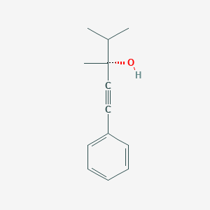 molecular formula C13H16O B14188790 (3R)-3,4-Dimethyl-1-phenylpent-1-yn-3-ol CAS No. 927679-93-4