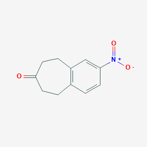 molecular formula C11H11NO3 B1418881 2-Nitro-8,9-dihydro-5H-benzo[7]annulen-7(6H)-one CAS No. 740842-50-6