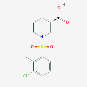 molecular formula C13H16ClNO4S B1418883 (3S)-1-(3-氯-2-甲基苯磺酰基)哌啶-3-羧酸 CAS No. 1212582-76-7