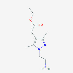 Ethyl [1-(2-aminoethyl)-3,5-dimethyl-1H-pyrazol-4-yl]acetate