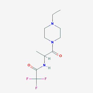 molecular formula C11H18F3N3O2 B1418884 N-[2-(4-乙基哌嗪-1-基)-1-甲基-2-氧代乙基]-2,2,2-三氟乙酰胺 CAS No. 1214235-36-5