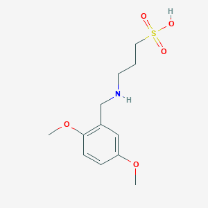 molecular formula C12H19NO5S B14188844 3-[(2,5-Dimethoxyphenyl)methylamino]propane-1-sulfonic acid CAS No. 918825-13-5