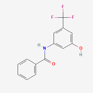 molecular formula C14H10F3NO2 B14188845 N-[3-Hydroxy-5-(trifluoromethyl)phenyl]benzamide CAS No. 885044-41-7