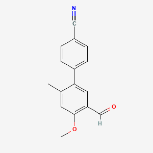 molecular formula C16H13NO2 B14188851 5'-Formyl-4'-methoxy-2'-methylbiphenyl-4-carbonitrile CAS No. 923281-66-7