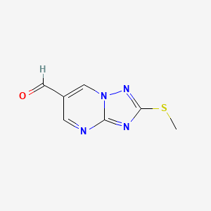 molecular formula C7H6N4OS B1418886 2-(甲硫基)-[1,2,4]三唑并[1,5-a]嘧啶-6-甲醛 CAS No. 1148027-11-5