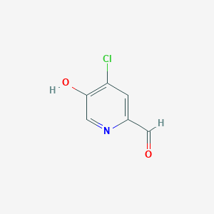 molecular formula C6H4ClNO2 B14188866 4-Chloro-5-hydroxypicolinaldehyde 