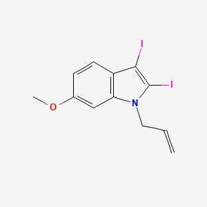 molecular formula C12H11I2NO B14188895 2,3-Diiodo-6-methoxy-1-(prop-2-en-1-yl)-1H-indole CAS No. 918162-01-3