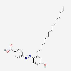 4-[2-(4-Oxo-2-pentadecylcyclohexa-2,5-dien-1-ylidene)hydrazinyl]benzoic acid