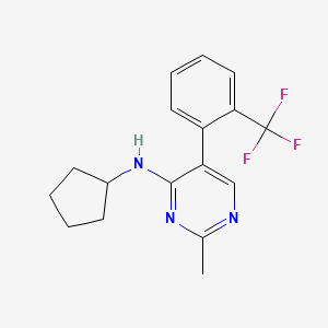 N-Cyclopentyl-2-methyl-5-(2-(trifluoromethyl)phenyl)pyrimidin-4-amine