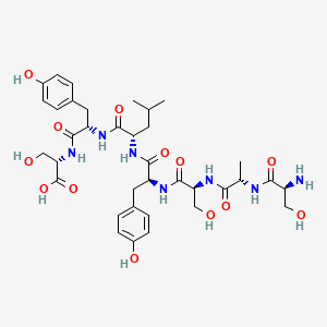 molecular formula C36H51N7O13 B14188958 L-Seryl-L-alanyl-L-seryl-L-tyrosyl-L-leucyl-L-tyrosyl-L-serine CAS No. 920521-08-0