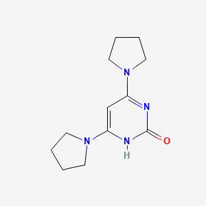 molecular formula C12H18N4O B14188970 4,6-Di(pyrrolidin-1-yl)pyrimidin-2(1H)-one CAS No. 908140-94-3