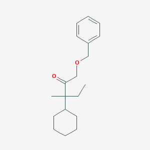 molecular formula C19H28O2 B14188974 1-(Benzyloxy)-3-cyclohexyl-3-methylpentan-2-one CAS No. 834905-93-0