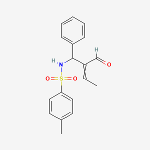 molecular formula C18H19NO3S B14188994 N-(2-Formyl-1-phenylbut-2-en-1-yl)-4-methylbenzene-1-sulfonamide CAS No. 847204-03-9