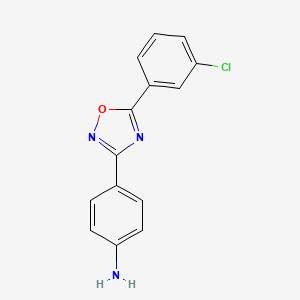 molecular formula C14H10ClN3O B1418901 4-[5-(3-氯苯基)-1,2,4-噁二唑-3-基]苯胺 CAS No. 1156397-94-2
