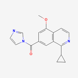 molecular formula C17H15N3O2 B14189019 (1-Cyclopropyl-5-methoxyisoquinolin-7-yl)(1H-imidazol-1-yl)methanone CAS No. 921761-21-9