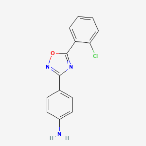 molecular formula C14H10ClN3O B1418902 4-[5-(2-Chlorophenyl)-1,2,4-oxadiazol-3-yl]aniline CAS No. 1154704-31-0