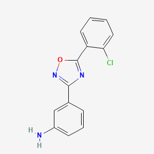 molecular formula C14H10ClN3O B1418903 3-[5-(2-氯苯基)-1,2,4-恶二唑-3-基]苯胺 CAS No. 1154708-22-1