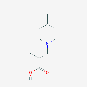 molecular formula C10H19NO2 B1418906 2-甲基-3-(4-甲基哌啶-1-基)丙酸 CAS No. 1155945-69-9