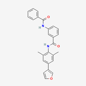 3-Benzamido-N-[4-(furan-3-yl)-2,6-dimethylphenyl]benzamide