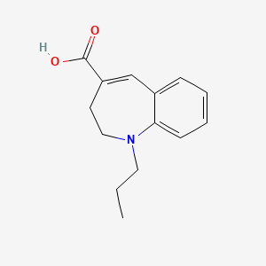 molecular formula C14H17NO2 B14189067 1-Propyl-2,3-dihydro-1H-1-benzazepine-4-carboxylic acid CAS No. 848563-07-5