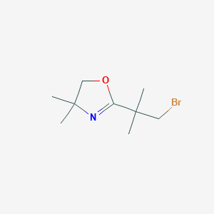 molecular formula C9H16BrNO B14189099 2-(1-Bromo-2-methylpropan-2-yl)-4,4-dimethyl-4,5-dihydro-1,3-oxazole CAS No. 918522-47-1