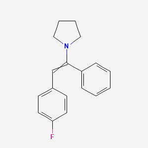 1-[2-(4-Fluorophenyl)-1-phenylethenyl]pyrrolidine