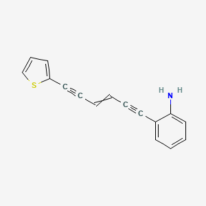 2-[6-(Thiophen-2-yl)hex-3-ene-1,5-diyn-1-yl]aniline