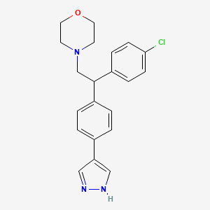 Morpholine, 4-[2-(4-chlorophenyl)-2-[4-(1H-pyrazol-4-yl)phenyl]ethyl]-