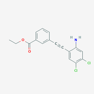 Ethyl 3-[(2-amino-4,5-dichlorophenyl)ethynyl]benzoate