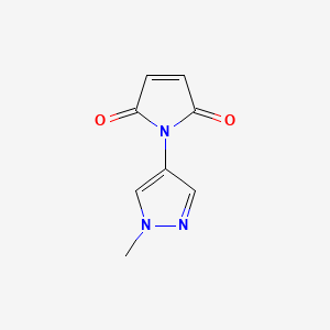 molecular formula C8H7N3O2 B1418913 1-(1-甲基-1H-吡唑-4-基)-2,5-二氢-1H-吡咯-2,5-二酮 CAS No. 1153295-65-8