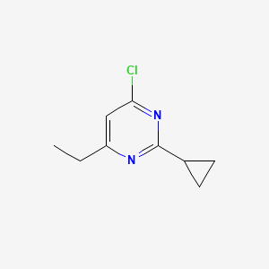molecular formula C9H11ClN2 B1418916 4-氯-2-环丙基-6-乙基嘧啶 CAS No. 1155151-80-6