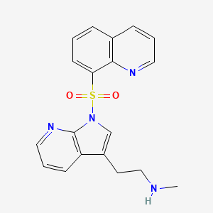 N-methyl-2-(1-quinolin-8-ylsulfonylpyrrolo[2,3-b]pyridin-3-yl)ethanamine