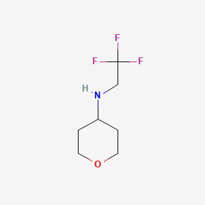 molecular formula C7H12F3NO B1418919 N-(2,2,2-三氟乙基)氧杂-4-胺 CAS No. 1154884-31-7