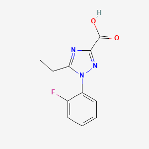 molecular formula C11H10FN3O2 B1418920 5-乙基-1-(2-氟苯基)-1H-1,2,4-三唑-3-羧酸 CAS No. 1154370-83-8